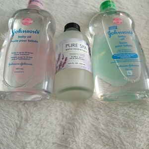 Baby Oil Duo Plus Pure Spa Bubble Bath  - Pink and Green